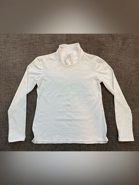 Callidae Equestrian White Mockneck Sun shirt; Sz XS